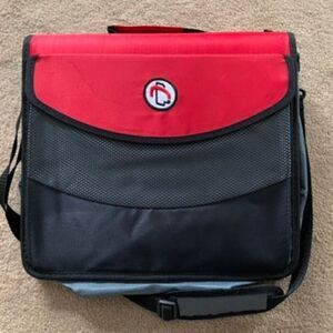 Case-It The Mighty Zip Tab Red & Black 3 Ring Binder 3” Capacity